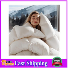 Luxury Goose Down Feather Comforter California King 104x96 All Season