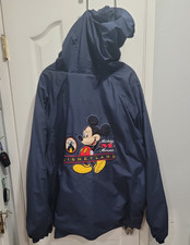 Disneyland Resort 1955 Mickey Mouse Blue Hoodie Jacket Embroidered Size XL 90s