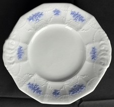 1880s Antyczna angielska ceramika z żelaza Taca z uchwytem Chelsea Niebieskie winogrona