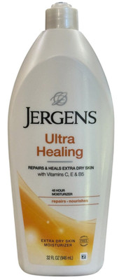 Jergens Ultra Healing Extra Dry Skin Moisturizer *BROKEN PUMP* Jumbo Sz 32oz
