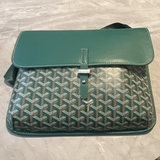 Goyard Goyardine Schultertasche Grün Leder r...