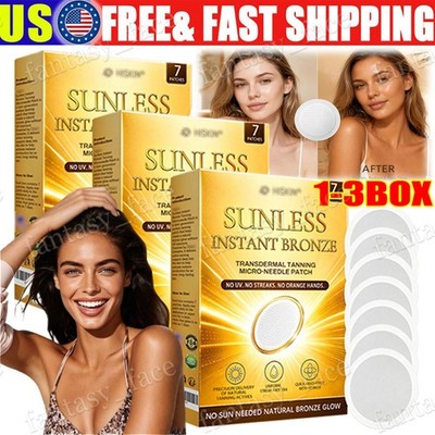1-3x Sunless Natural Glow Tanning Microdarts Patch Enhances Natural Tan 2026 New
