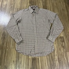 Vintage Levis Plaid Shirt Medium Long sleeve Western Cowboy Shirt USA Brown 90s