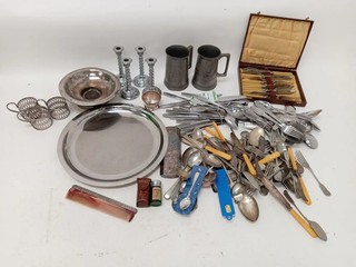 10kg Large Mixed Cutlery & Silver Plate Job Lot Viners More