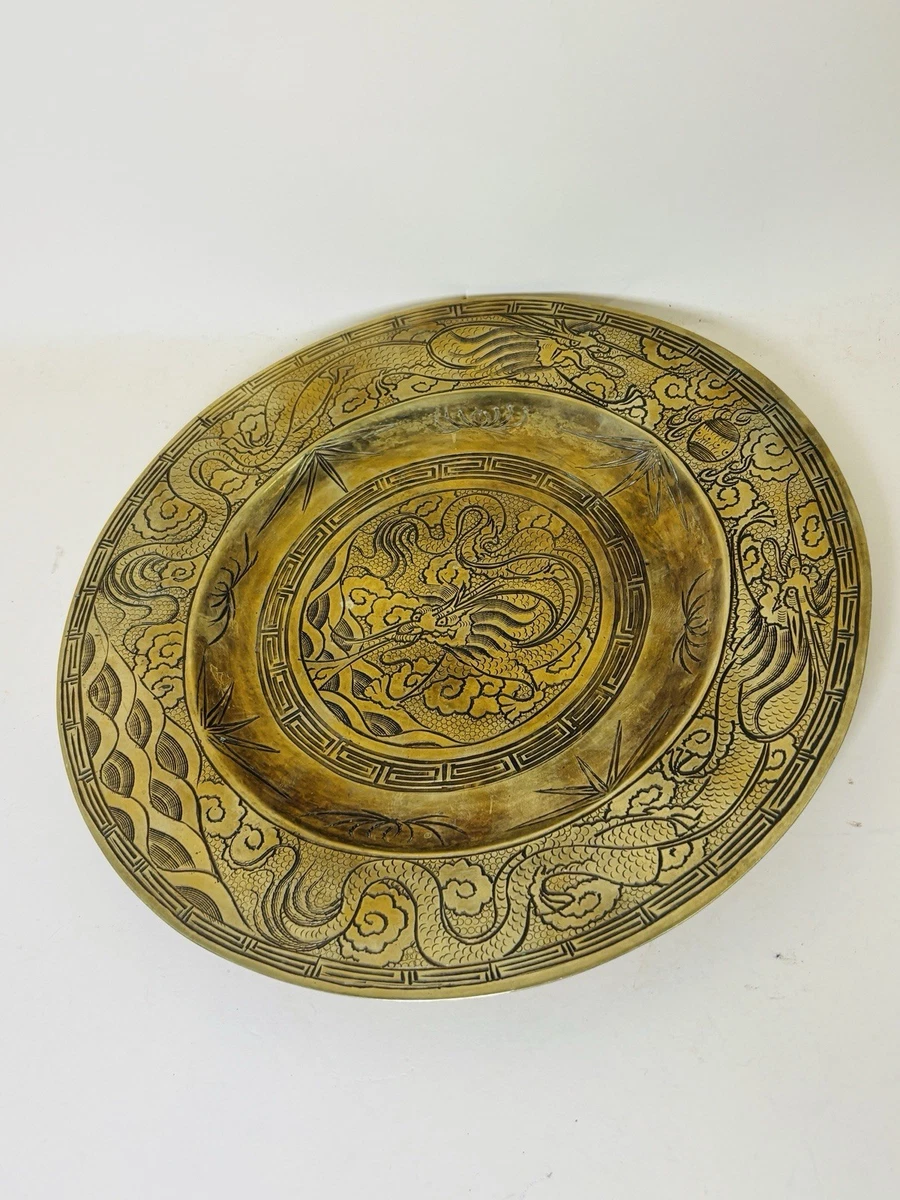 中国古董黄铜盘子| eBay