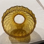 Vintage Angelo Lamparts Amber Glass Quilted Student Lamp Shade NOS 7" Fitter — photo 3