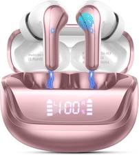 Wireless Earbuds, Bluetooth 5.4 Headphones, in-Ear Earphones with 4 ENC Mics ...