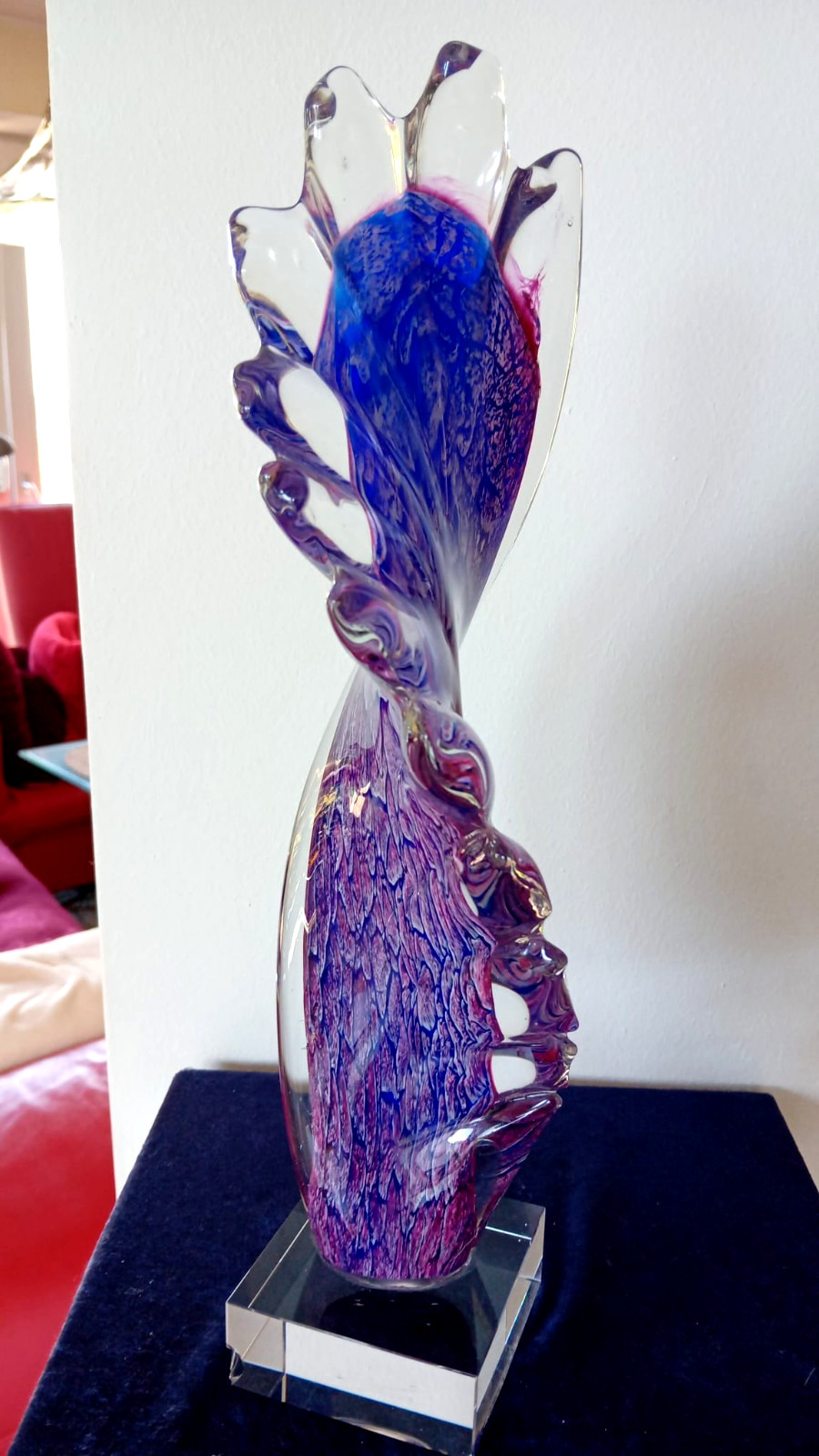 XXL Große schwere Glas Skulptur - JOSKA - dekorativ - Höhe 37 cm - 2,2 kg