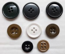 Genuine Vintage British Military MOD Jacket / Trouser Plastic Buttons x 4 - Lot