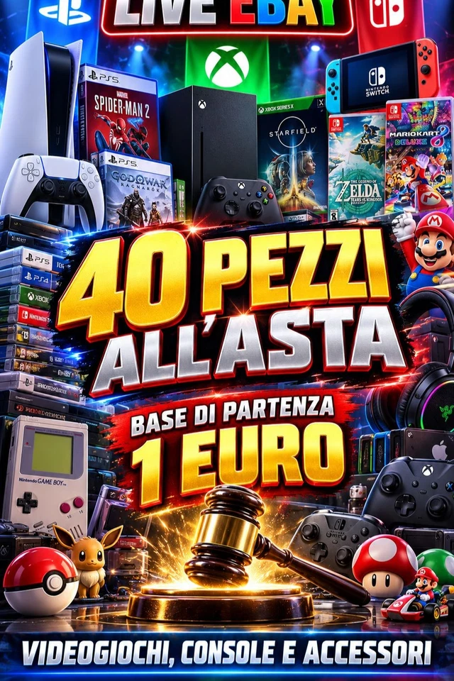 40 Aste giochi Playstation, Xbox, Nintendo partire da 1€ 🔥
