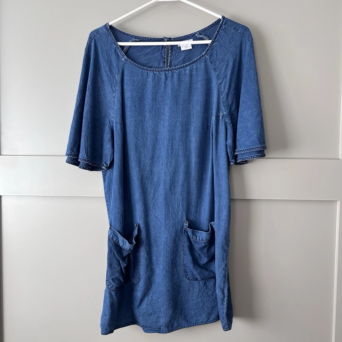 white christmas dresses Heartland Pleated Denim Mini Dress – VICI main image 0