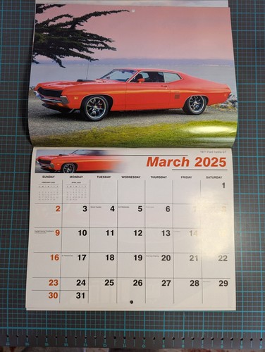 Calendario da parete 2025 auto d'epoca - 12 mesi - 10 x 8,5 in nuovo - Foto 6 di 16