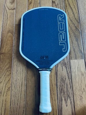 Brand New Honolulu J2CR Crystal Blue Grit Pickleball Paddle in White Colorway