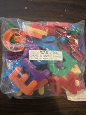 Vintage Alphabet Fridge Magnets ABCs Letters Colorful Large.