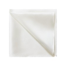 DAISYSILK 100 Mulberry Silk Pocket Squares for Men, Luxury 12"x12", White