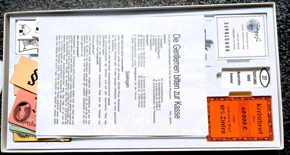 Die Gentlemen bitten zur Kasse altes Brettspiel - Bild 3 von 4