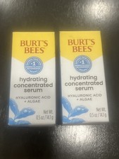2 X Burt's Bees Hydrating Concentrated Serum with Hyaluronic Acid  Algae 0.5 oz