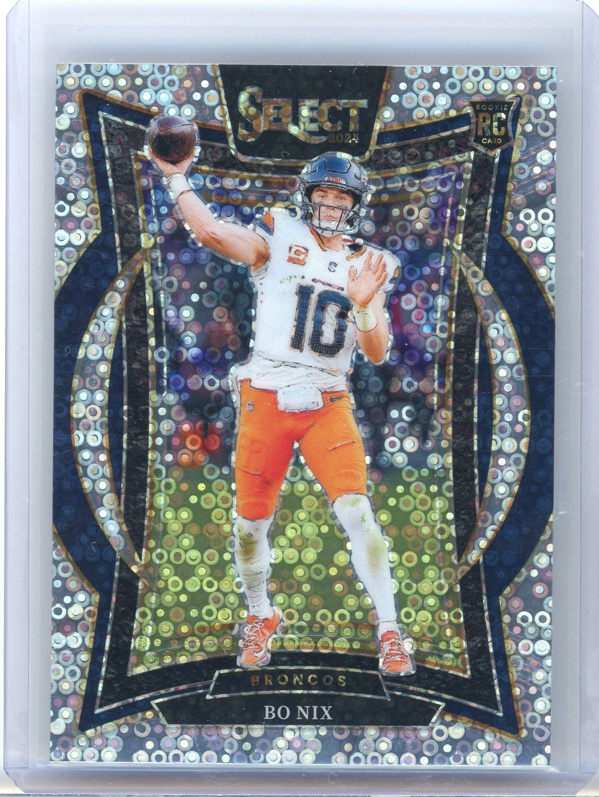 2024 Panini Select Bo Nix #30 Concourse Disco Prizm