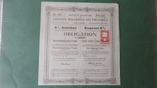 Schweiz:6% Anleihe-Obligation-125 Fr.-Grands Magasins du Progres-St.Gallen-1920