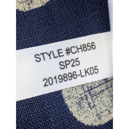J. Crew Harbor Pant in Dot Linen Size XL Blue Ivory Dot NWOT CH856 - Picture 7 of 7