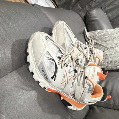 Balenciaga Track White Orange Black Grey Men's Low Top Sneakers