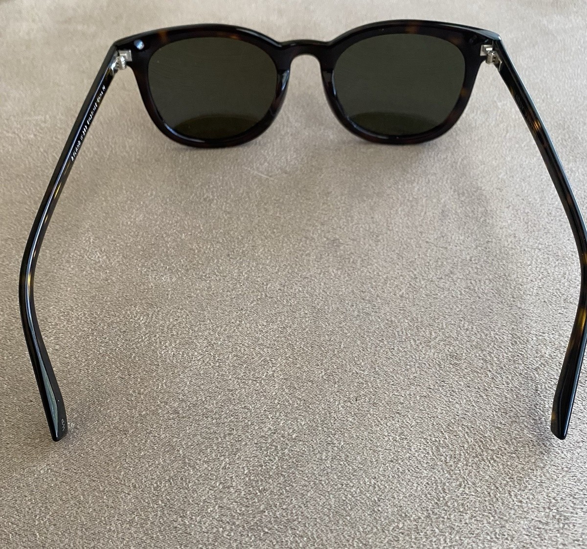 Warby Parker Non-Prescription Ryland Sunglasses- Cognac Tortoise Shell Warby Parker Ryland W Cognac Tortoise Frame Green Lenses  main image 3