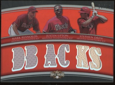 Upton, Drew, Reynolds 2010 Topps Triple Threads Relic Combos #TTRC-32 Relic /36