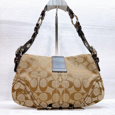 COACH Vintage Soho Shoulder bag Brown Canvas buckle Used for