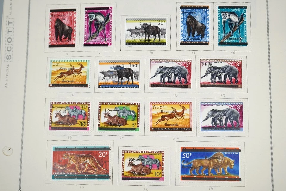 BURUNDI 1962–70s COLLECTION OF 725+ & 40+ BLOCKS OF 4 MINT & USED ON SCOTT PAGES - Image 2 of 4