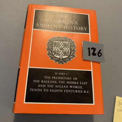 The Cambridge Ancient History, Vol. 3, Part 1: The Prehistory of the Balkans, a,