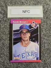 1989 DONRUSS KEVIN BROWN ROOKIE #613 TEXAS RANGERS
