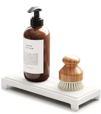 Instant Dry Sink Caddy Organizer Bathroom Instant Fast Drying Countertop White