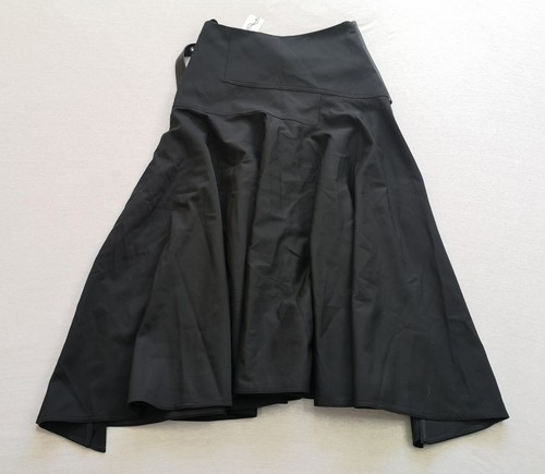 Proenza Schouler Women's Black Leather Panel Belted Skirt Size 0 4 New With Tags - Picture 2 of 6