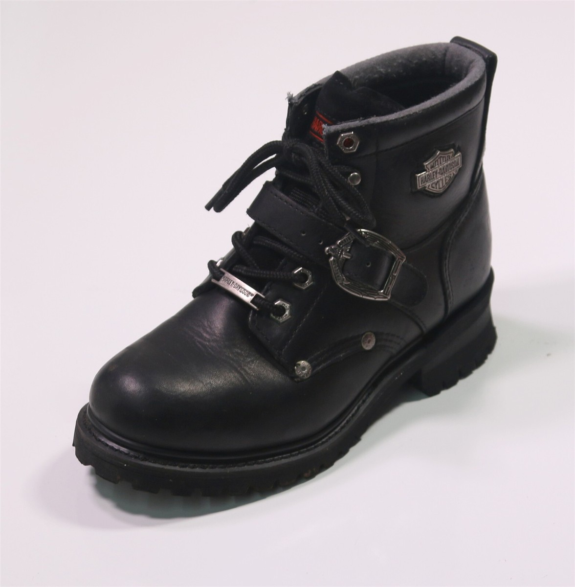 Harley-Davidson Black Leather Motorcycle Boots Ladies Mismatched Size and 