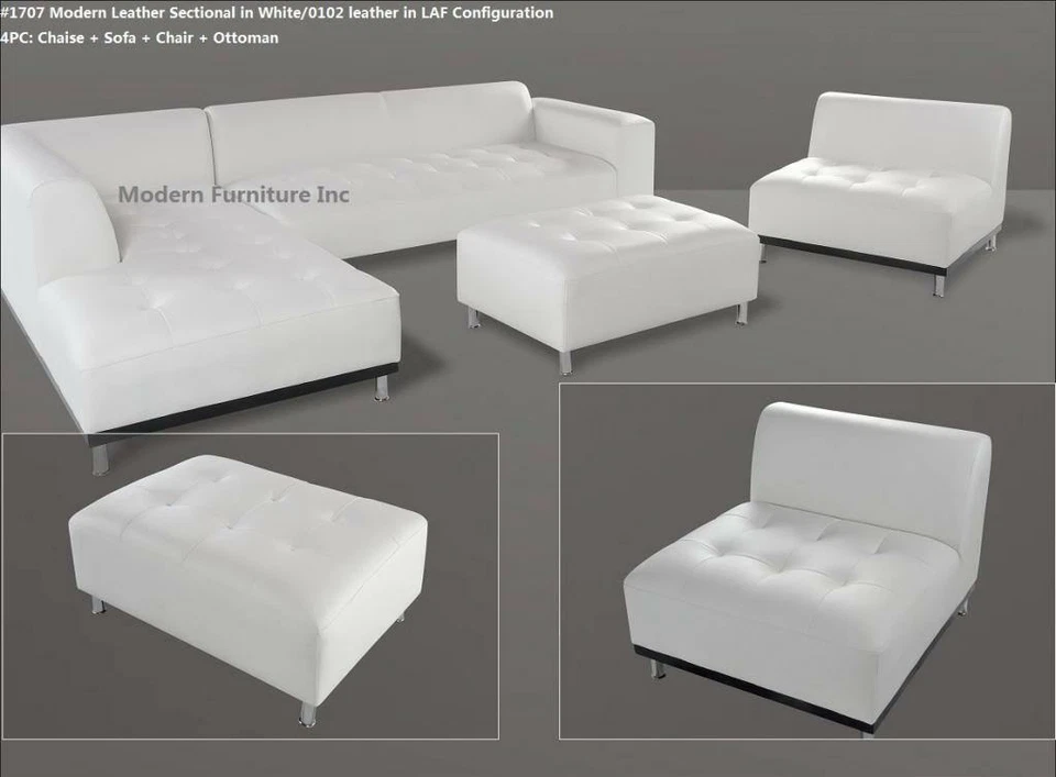 2Шт шикарный современный черный натуральной кожи секционный диван комплект #1707 Бесплатная доставка - Изображение 4 из 4