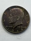 1964 Philadelphia Mint Toned 90% Silver Kennedy Half Dollar