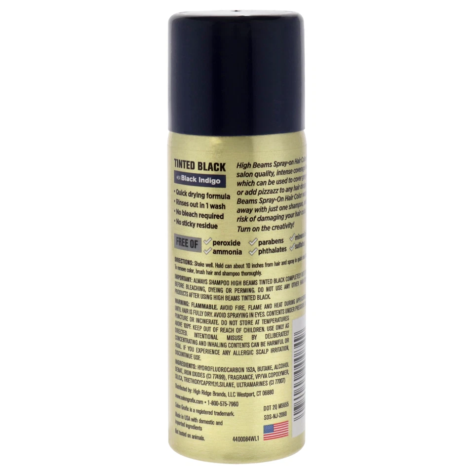 Spray Temporal High Beams Tintado Negro-35 Negro Índigo por Salon Grafix - 2.7 OZ Foto 2 de 3