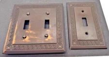 LHMC Liberty Hardware Metal Double & Single Light Switch Plate Cover Greek Key