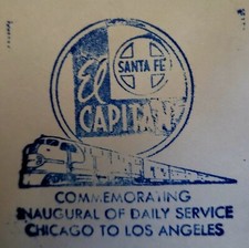 1948 FDC Chicago to LA El Capitan Santa Fe Train Inaugural Daily Service