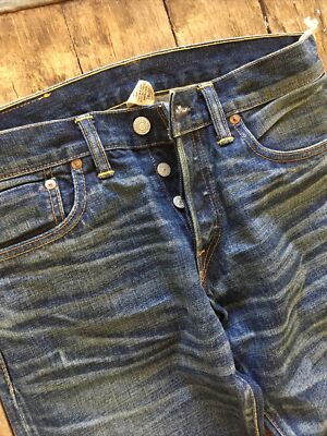 RRL Double RL low straight American Woven Selvedge Denim Jeans 