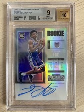 2017-18 Contenders Premium DE’AARON FOX 🦊 Silver Prizm SSP RC BGS 9 & 10 AUTO