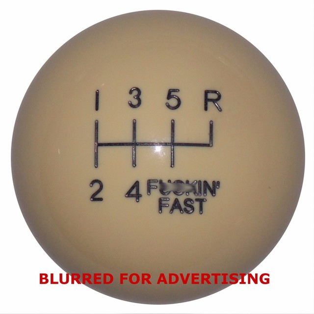 Vintage Ivory Fin Fast Mustang 6 Speed shift knob M12x1.75 thread U.S