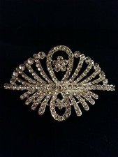 Rhinestone Tiara Crown Princess Pearl Women Girl Bridal Birthday Wedding Comb