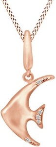 Authentic Animal & Insect Charm Pendant with 18" Necklace In Rose Gold Plated Silver 925