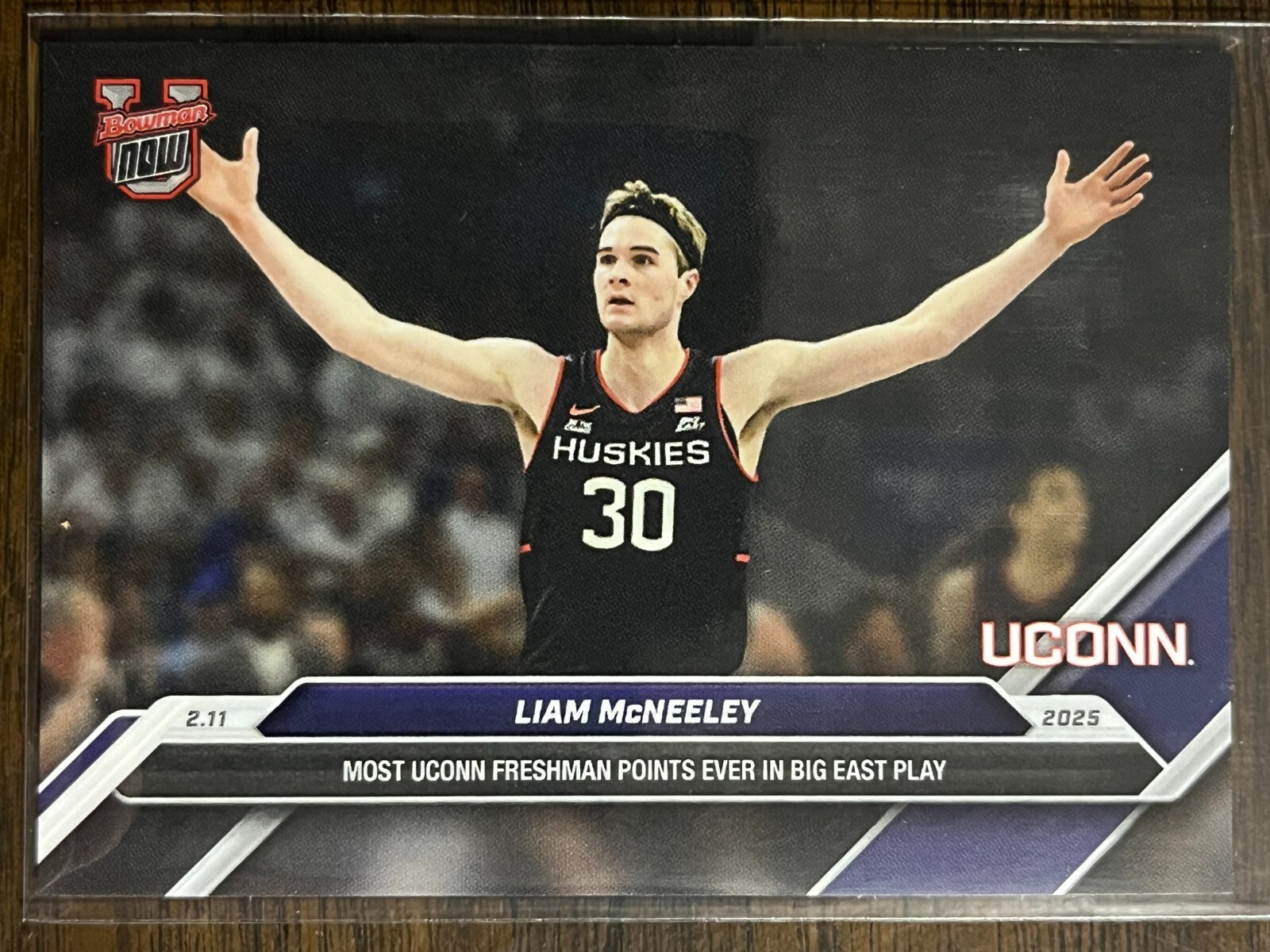 2024-25 Topps Bowman U Now #64 Liam McNeeley UConn Huskies