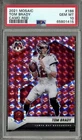 2021 Panini Mosaic CAMO RED Prizm Tom Brady Buccaneers NFL #186 PSA 10 Gem Mint