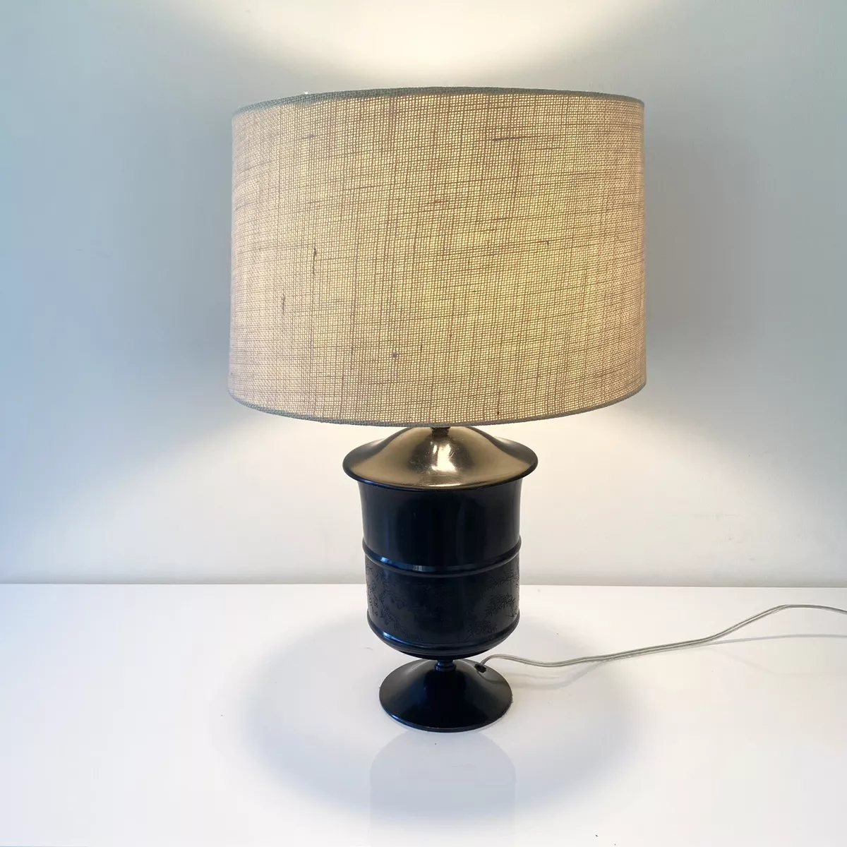 Jamie Young Table Lamp Base Black Etched Metal eBay