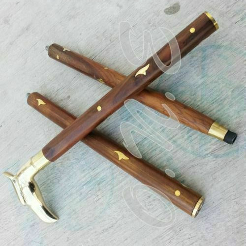 Solid Eagle Head Wooden Walking Stick Victorian H… - image 3