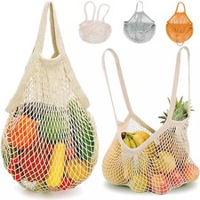 Mesh Net Bag Reusable String Shopping Bag Fruit Veg Grocery Handbag Lot UK STOCK