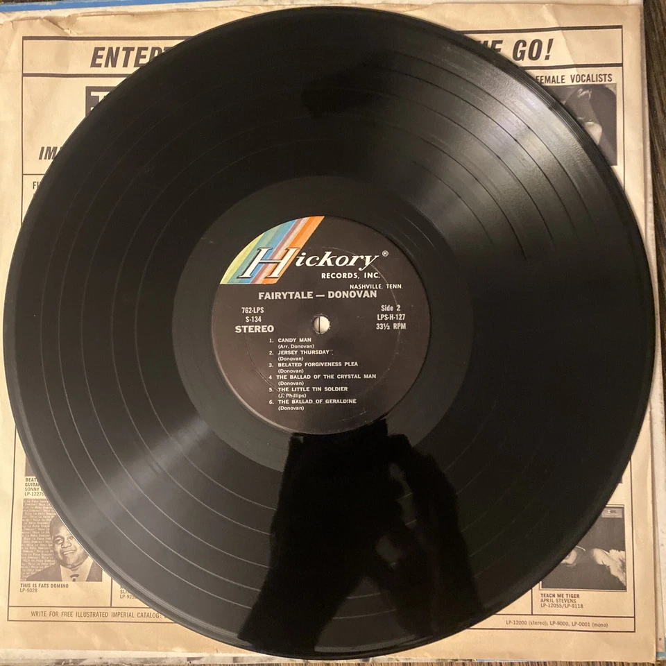 Donovan Fairy Tale Vinyl LP Orig Hickory Record G++ - Image 3 of 4